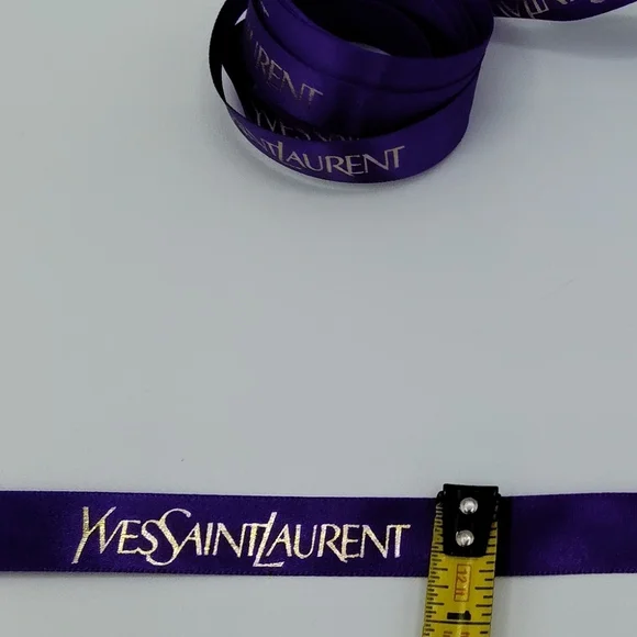 YVES SAINT LAURENT Purple Satin Ribbon Two (2) Yards Luxury Packaging - Picture 3 of 3